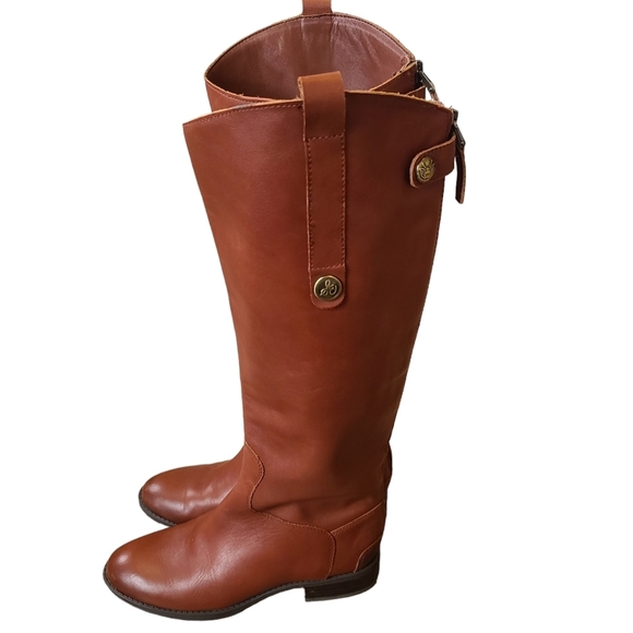 Sam Edelman Penny Brown Riding Boots Almond toe women's size 5 - Picture 3 of 13